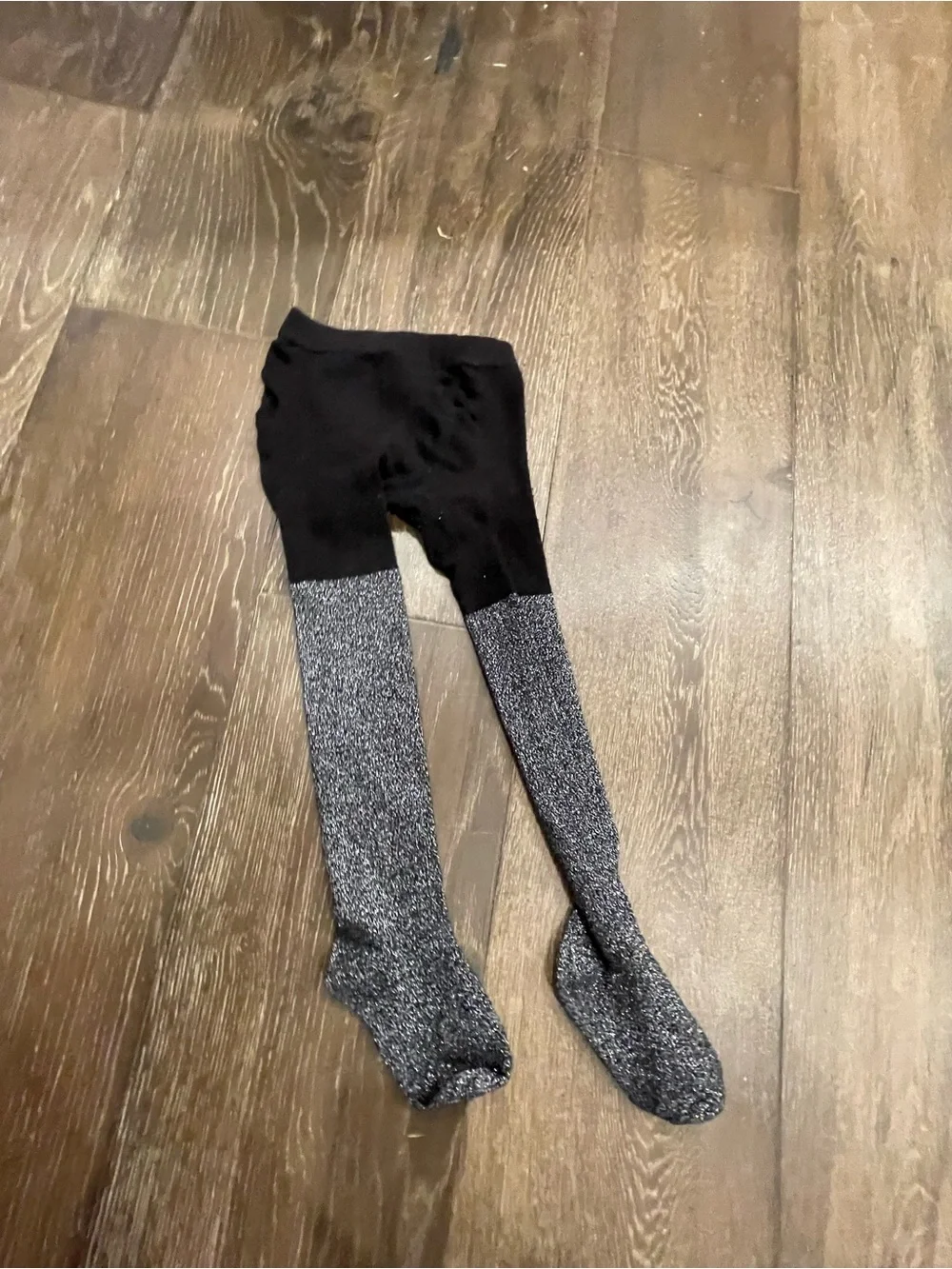 Black & Silver Sparkle Tights